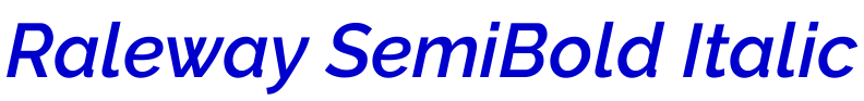 Raleway SemiBold Italic шрифт